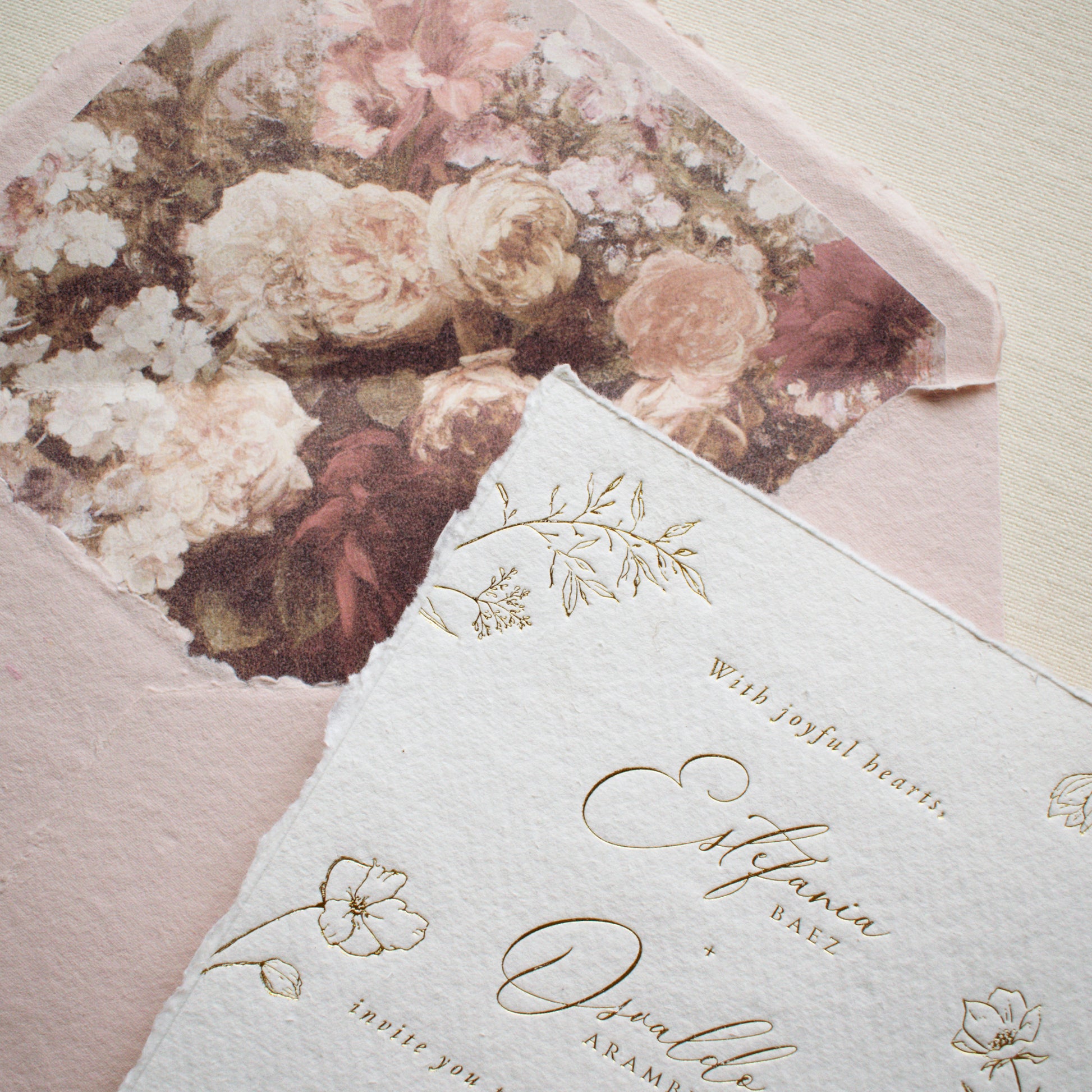 floral wedding invite