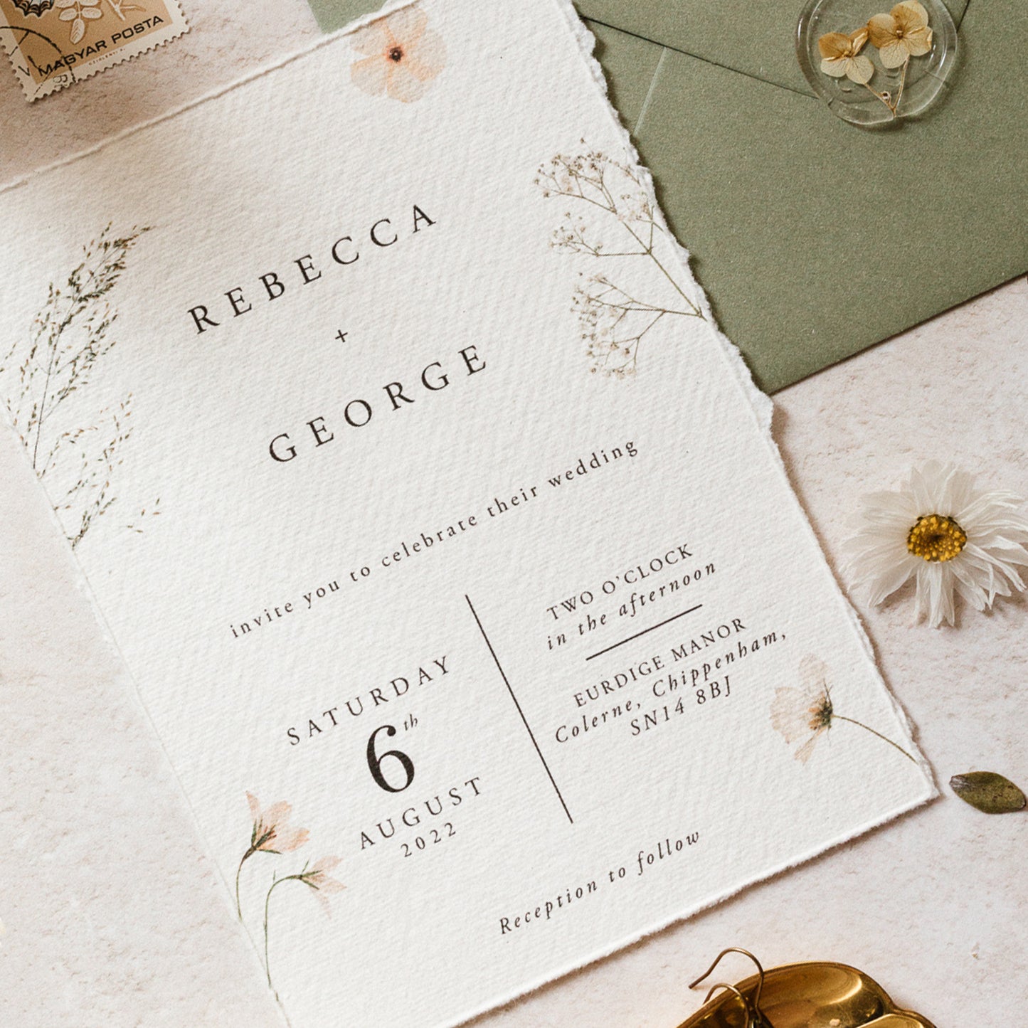 Boho Garden Wildflower Invitation